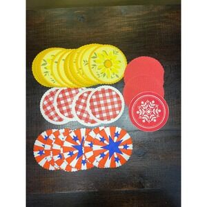Vintage Holiday Summer Sunflower Gingham Coasters Drink‎ Coasters Bulk Lot